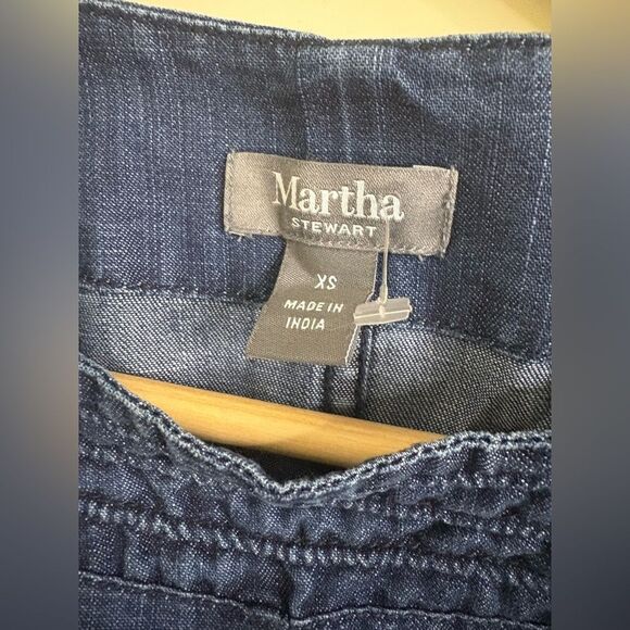 NWOT Martha Stewart Short Sleeve Denim Shift Dress- XS - Picture 3 of 4